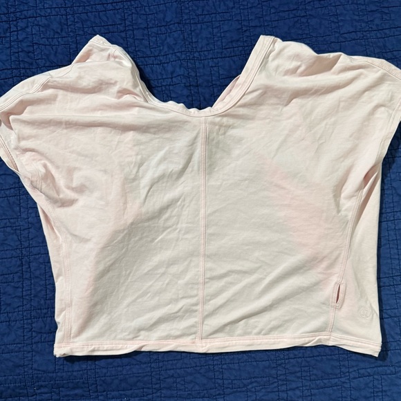 lululemon athletica blush pink short sleeve wrap top - Picture 4 of 4